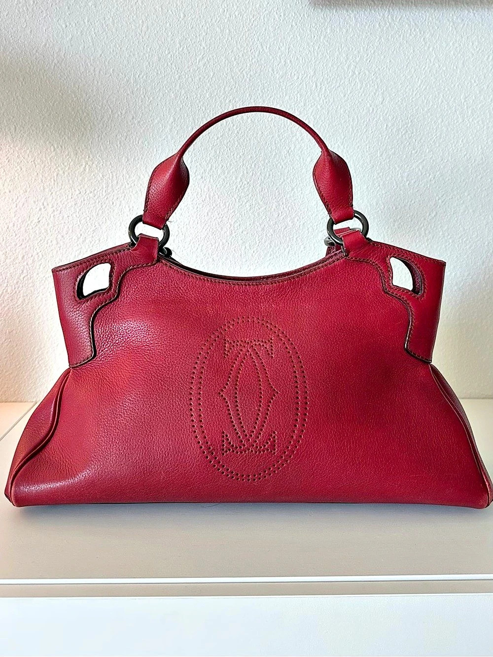 Cartier Marcello de Cartier Handbag Red Shoulder Bag